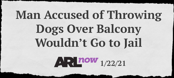 Man Accused of Throwing Dogs Over Balcony Wouldn't Go To Jail - ARLNow 1.22.21